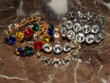 Crystal Gems Hoop Earrings Jewelry Boutique Daily Statement Accessories