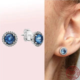 925 Silver Double Hoop Drop Earrings DIY Jewelry