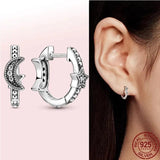 925 Silver Double Hoop Drop Earrings DIY Jewelry