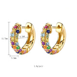 CZ Zircon Piercing Hoop Earrings for Women