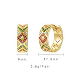 CZ Zircon Piercing Hoop Earrings for Women