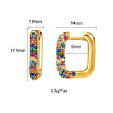 CZ Zircon Piercing Hoop Earrings for Women
