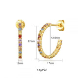 CZ Zircon Piercing Hoop Earrings for Women