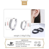 TrustDavis 925 Silver CZ Hoop Earrings Wedding Fine Jewelry