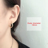 TrustDavis 925 Silver Hoop Earring Round Ear Buckle Women Punk Unisex DS984
