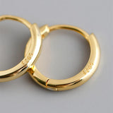 TrustDavis 925 Silver Hoop Earring Round Ear Buckle Women Punk Unisex DS984
