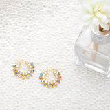 Colorful Greek Eye Hoop Earrings Evil Eye Jewelry