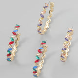 Women's Rhinestone Big Hoop Earrings Dinner Statement Accessories