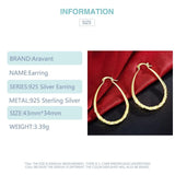 925 Silver 18K Hoop Earring Women Jewelry
