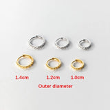 Trustdavis 925 Silver Geometric Hoop Earring Punk Jewelry