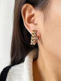Peri'sbox Classic 18K Plated Square Triangle Hoop Earrings