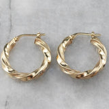 Classic Colors Hoop Earrings Metal Round Twist Punk Earrings