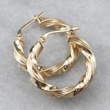 Classic Colors Hoop Earrings Metal Round Twist Punk Earrings