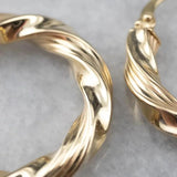 Classic Colors Hoop Earrings Metal Round Twist Punk Earrings