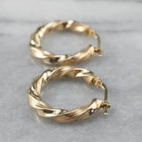 Classic Colors Hoop Earrings Metal Round Twist Punk Earrings