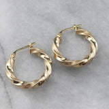 Classic Colors Hoop Earrings Metal Round Twist Punk Earrings