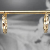 Classic Colors Hoop Earrings Metal Round Twist Punk Earrings