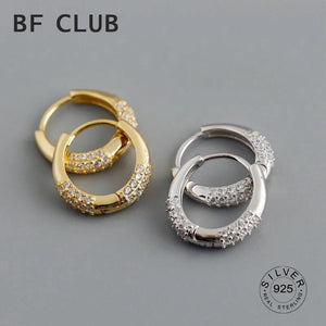 925 Silver Zircon Earrings Charm Allergy-Free Party Accessories