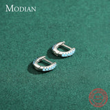 925 Silver Turquoise Tiny Hoop Earrings for Women Statement Jewelry