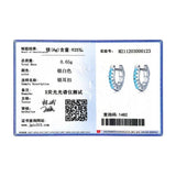 925 Silver Turquoise Tiny Hoop Earrings for Women Statement Jewelry