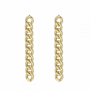 CZ Star Moon Hoop Earrings Copper Chain Pendant Piercing Jewelry