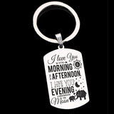 Personalized Family Thanksgiving Gift Stainless Steel Dog Tag Keychain