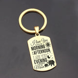 Personalized Family Thanksgiving Gift Stainless Steel Dog Tag Keychain