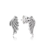925 Silver Asymmetrical Heart Hoop Earrings DIY Jewelry Oval Sparkle Pandor