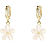 Opal Flower Hoop Earrings for Women Girls Boucle d'oreille Jewelry