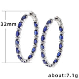 Zircon Hoop Earrings Daily Wearable Accessories Dance Party Jewelry