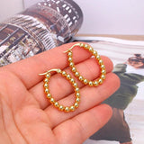 Stainless Steel Small Hoop Earrings for Women Oval Ear Jewelry
