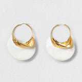 Large Enamel Hoop Earrings for Women Statement Huggie Earrings