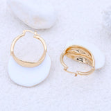 Large Enamel Hoop Earrings for Women Statement Huggie Earrings