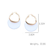 Large Enamel Hoop Earrings for Women Statement Huggie Earrings