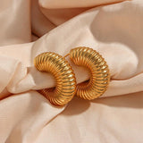 Bold Hoop Earrings Stainless Steel Jewelry Statement Earring