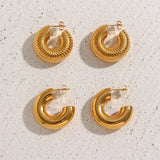 Bold Hoop Earrings Stainless Steel Jewelry Statement Earring