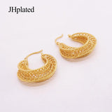 Dubai Round Piercing Hoop Earrings Geometric Punk Ear Buckle Huggie Earrings