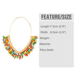 Beads Hoop Earrings Large Drop Dangle Beach Bohemian Jewelry