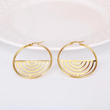 Stainless Steel 304 Hoop Earrings for Women Circle Ear Jewelry