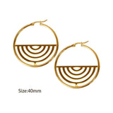 Stainless Steel 304 Hoop Earrings for Women Circle Ear Jewelry