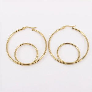 Exaggerated Hoop Earrings Real Photo Display