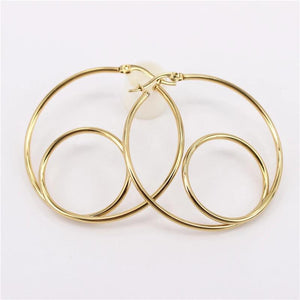 Exaggerated Hoop Earrings Real Photo Display