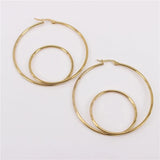 Exaggerated Hoop Earrings Real Photo Display