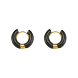 Colorful Enamel Huggie Earrings for Women Mini Hoop Accessory