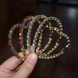 Bohemian Rhinestone Hoop Earrings Women's Jewelry