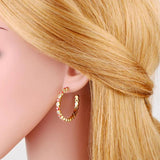 Enamel Colorful Greek Eye Big Circle Plated Earrings