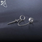 Sword Dagger Hoop Earring Gothic Punk Dangle Cartilage Stainless Steel
