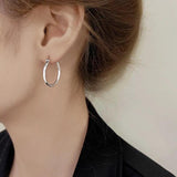 Geometric Hollow Earrings in 925 Sterling Silver