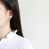 Geometric Hollow Earrings in 925 Sterling Silver