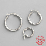 Geometric Hollow Earrings in 925 Sterling Silver